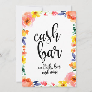Carte Panneau de Mariage Floral Boho abordable