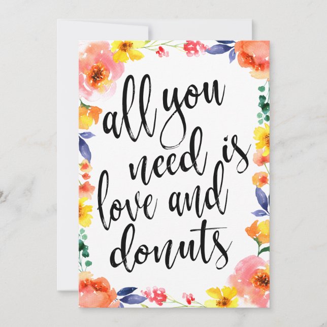 Carte Panneau de mariage floral boho abordable pour un b (Devant)