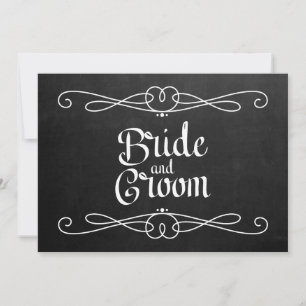 Carte Panneau de mariage "Mariée et Marié" style tableau
