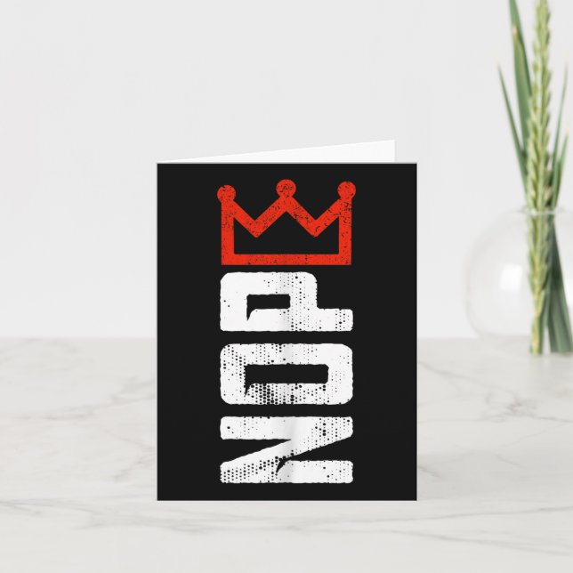 Carte Panneau de protestation vintage No Kings vertical (Devant)