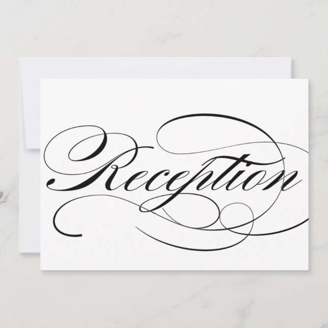 Carte Panneau de réception pour mariage en belle écritur (Devant)