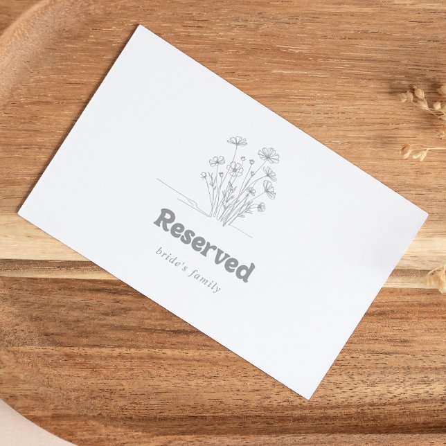 Carte Panneau de réservation de mariage aux fleurs sauva (Créateur téléchargé)