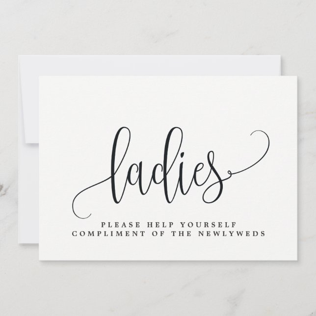 Carte Panneau de salle de bain Mariage pour dames - Bell (Devant)
