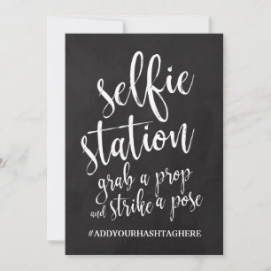 Carte Panneau de tableau noir pour station de selfie abo