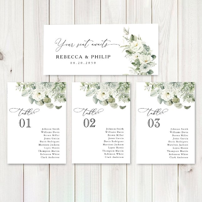 Carte Panneau de tête du Mariage vert Dusty Sage (Créateur téléchargé)