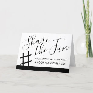 Carte Panneau du hashtag sur les médias sociaux en noir 