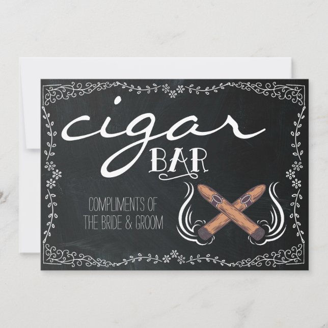 Carte Panneau du tableau de bord mariage | Barre de ciga (Devant)