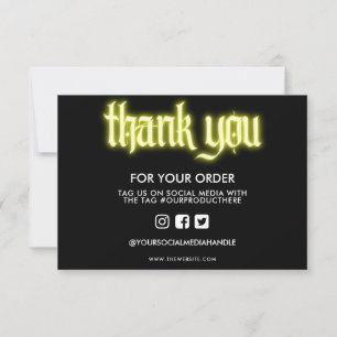 Carte Panneau jaune Merci médian