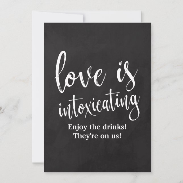 Carte Panneau Mariage Chalkcoard abordable (Devant)