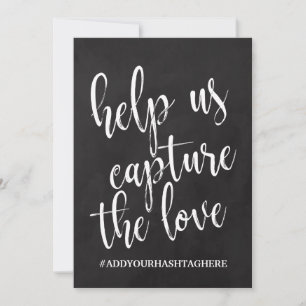 Carte Panneau mariage Hashtag abordable