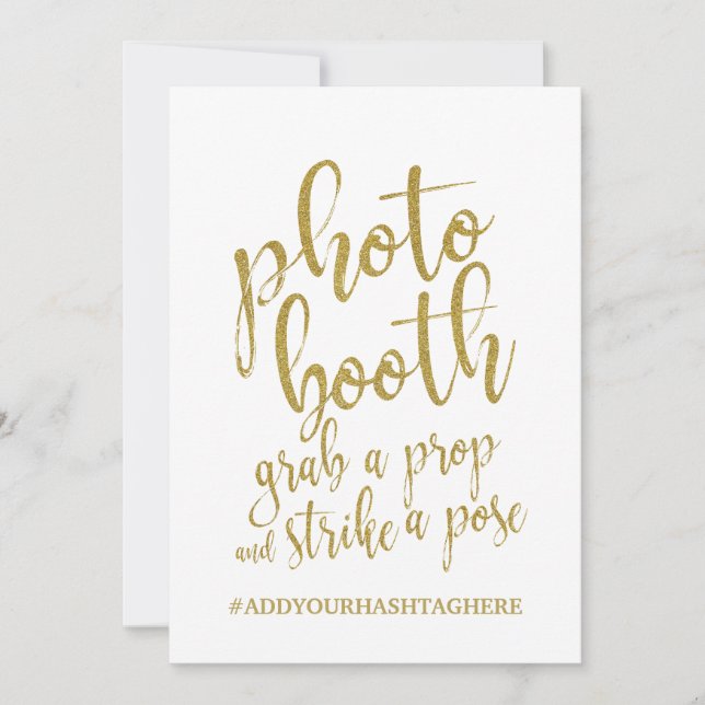 Carte Panneau Paillettes Or Photobooth Pas Cher (Devant)
