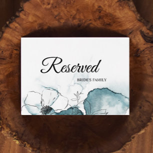 Carte Panneau Réservé Mariage d'esquisse d'aquarelle tur