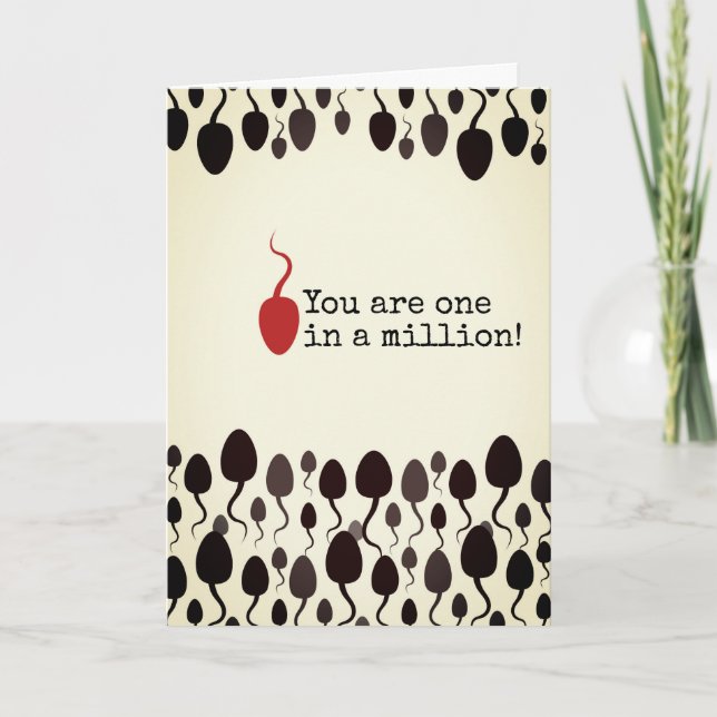 Carte Panneau "Vous êtes un sur un million" (Devant)