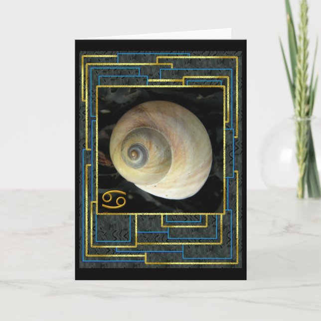Carte Panneau Zodiac : Cancer Anniversaire Salutations (Devant)