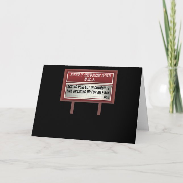 Carte Panneaux d'affichage d'église blague chrétienne ag (Devant)