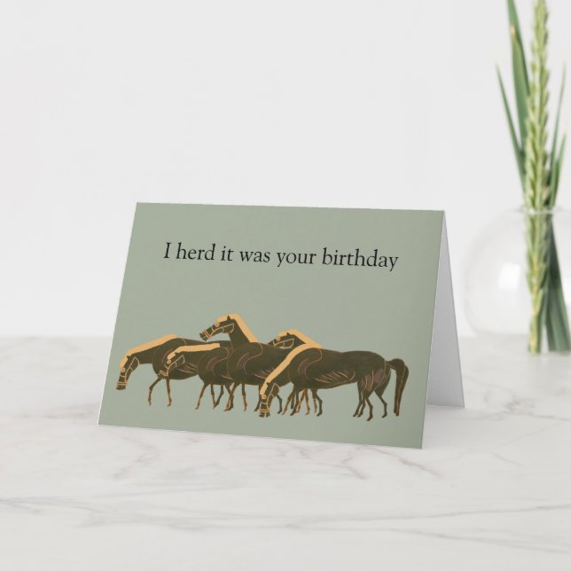 Carte Panoplie - troupeau d'anniversaire de chevaux du (Devant)