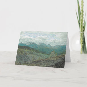 Carte Panorama de crêtes de montagne d'Adirondack