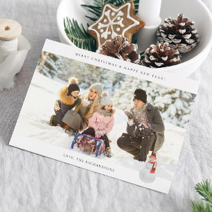 Carte Panoramic Chic H Photo - Snowman
