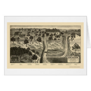 Carte panoramique de nouveau Salem, IL - 1837