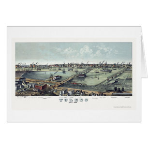 Carte panoramique de Toledo, OH - 1876