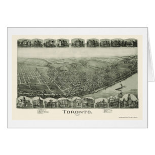 Carte panoramique de Toronto, OH - 1889