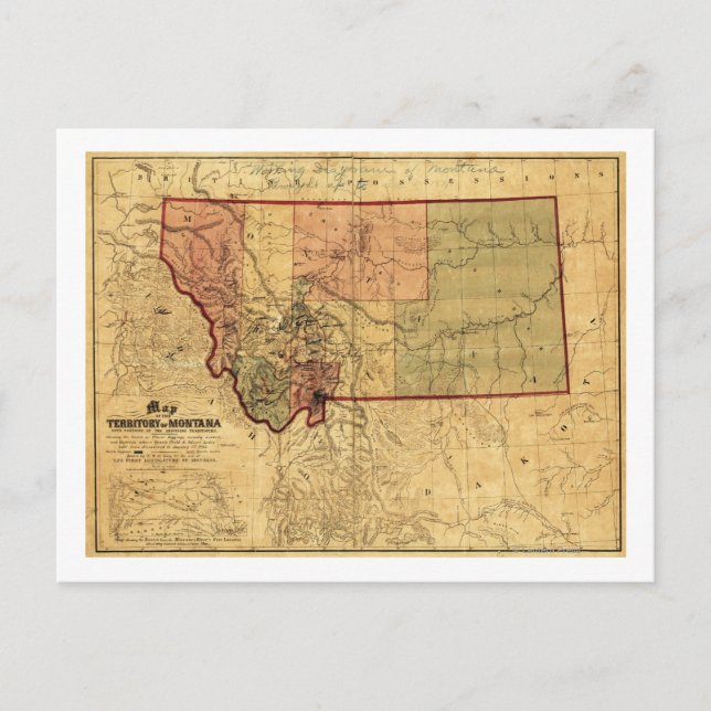 Carte panoramique MontanaMontana (Devant)