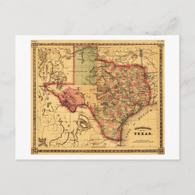 Carte panoramique Texas (Devant)