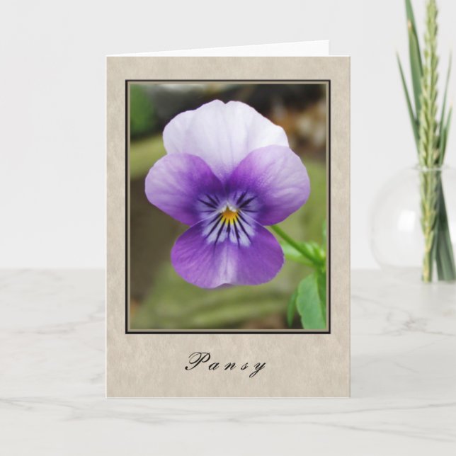 Carte Pansy - Floral Series (Devant)