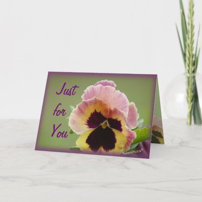 Carte Pansy Juste pour vous-customisez n'importe quelle  (Devant)