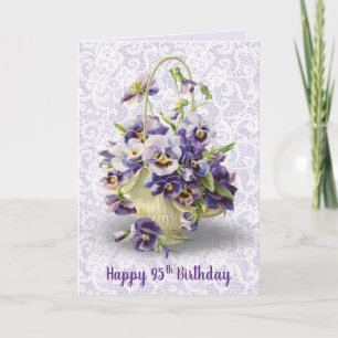 Carte Pansy Pasket pour 95e anniversaire