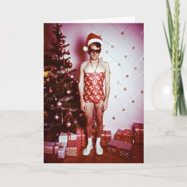 Carte Pantalon Homme à Noël (Devant)
