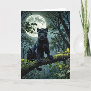 Carte Panthère Noire Anniversaire Au Lune