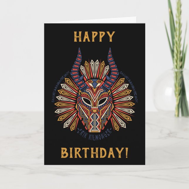 Carte Panthère noire | Erik Killmonger Icône de masques  (Devant)