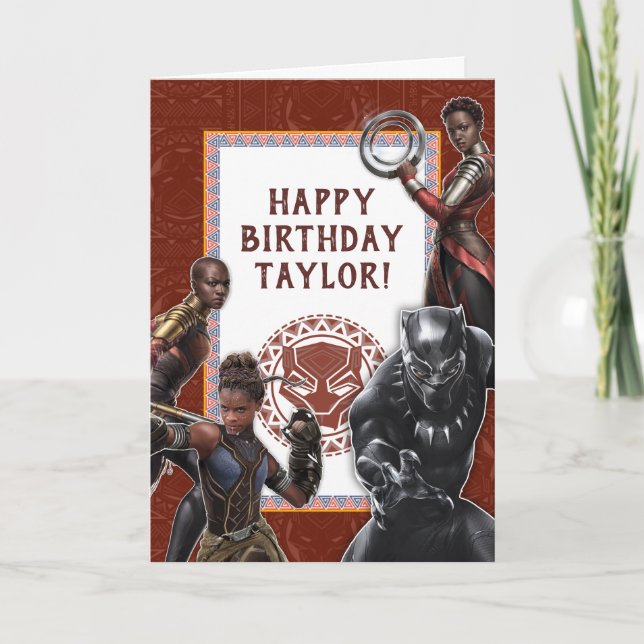 Carte Panthère noire | Wakandan Warriers Birthday (Devant)