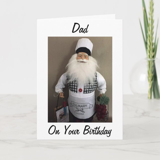 CARTE PAPA À VOTRE ANNIVERSAIRE NOUS CUISINERONS (CHEF P (Devant)