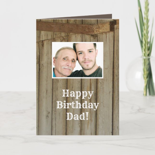 Carte Papa Anniversaire, Fête des pères, Étoile Rustique (Devant)