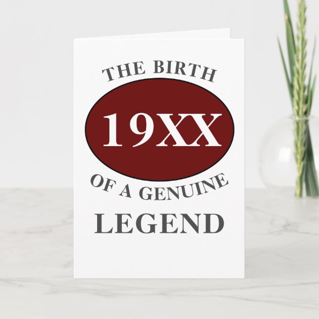 Carte Papa Anniversaire Monogramme Nom initial Année Lég (Devant)
