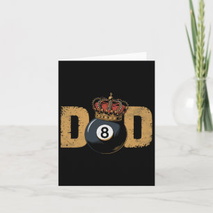 Carte Papa Billard Fête des pères Lecteur Retro Vintag