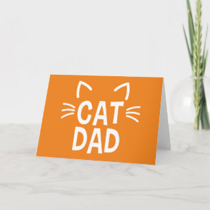 Carte Papa Chat Avec Oreilles Et Whiskers