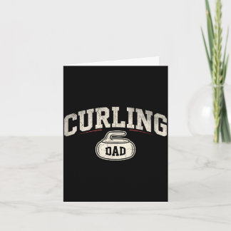 Carte Papa curling fête des pères rétro vintage 