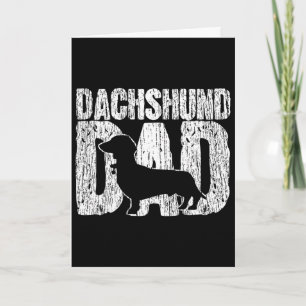 Carte Papa Dachshund Wiener Fête des Pères Vintage Gi