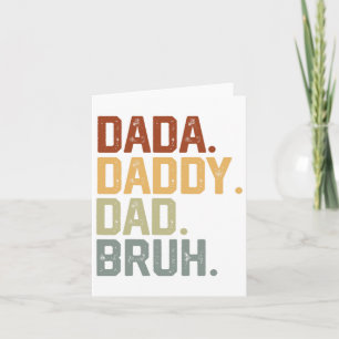 Carte Papa Dada Papa Bruh Rétro Vintage Drôle Fête des P