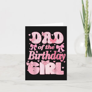 Carte Papa De La Fille Anniversaire Famille Rose Coquett