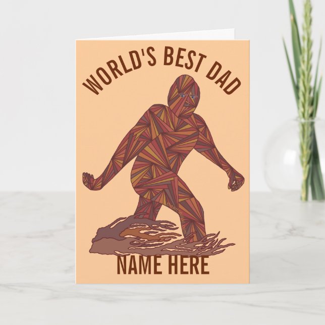 Carte papa de marche des mondes de z Bigfoot Sasquatch (Devant)