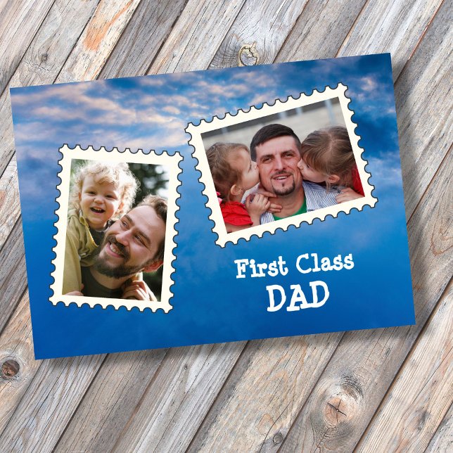 Carte Papa de première classe Meilleur papa qui existe 2 (Créateur téléchargé)