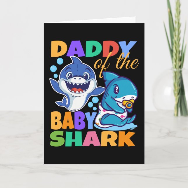 Carte Papa Du Bébé Requin (Devant)