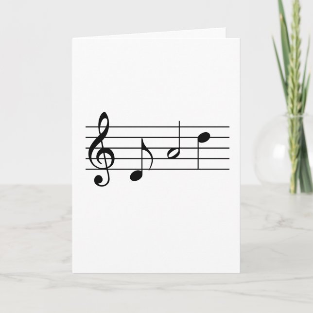Carte Papa écrit en notes de musique (Devant)