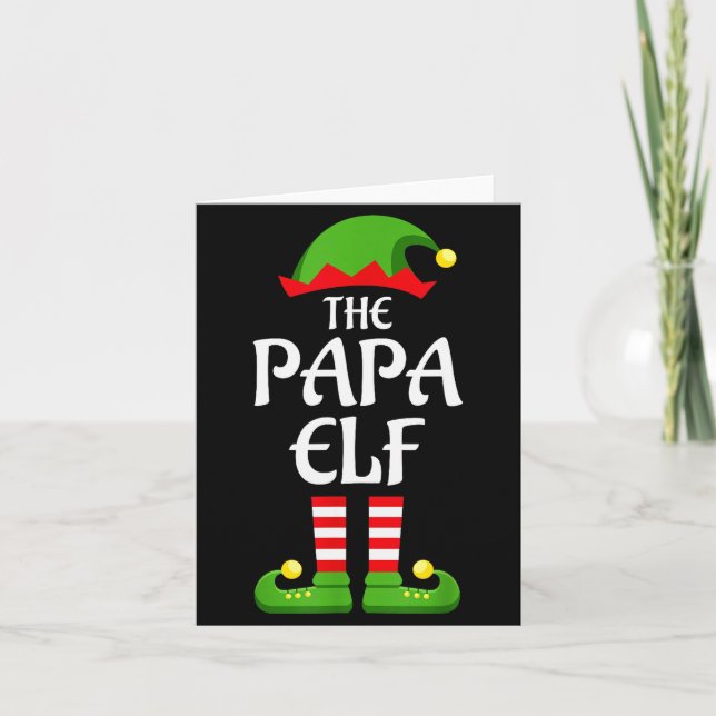 Carte Papa Elf Family Matching Group Christmas Dad  (Devant)