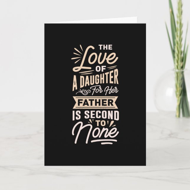 Carte Papa et fille Meilleur papa amour Fête des pères (Devant)