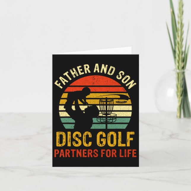 Carte Papa Et Son Disc Partenaires De Golf Pour Pères De (Devant)